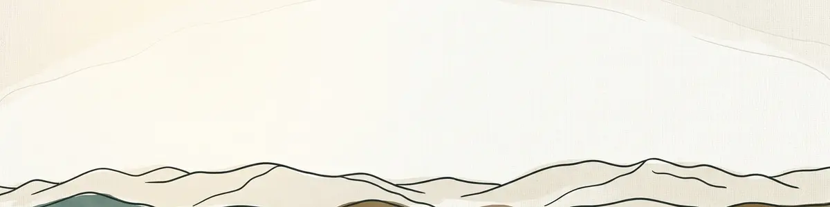 Line illustration of an abstracted Cache Valley foothill horizon under open sky